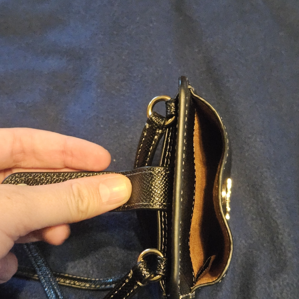Coach Black Leather Phone Crossbody - Picture 2 of 3